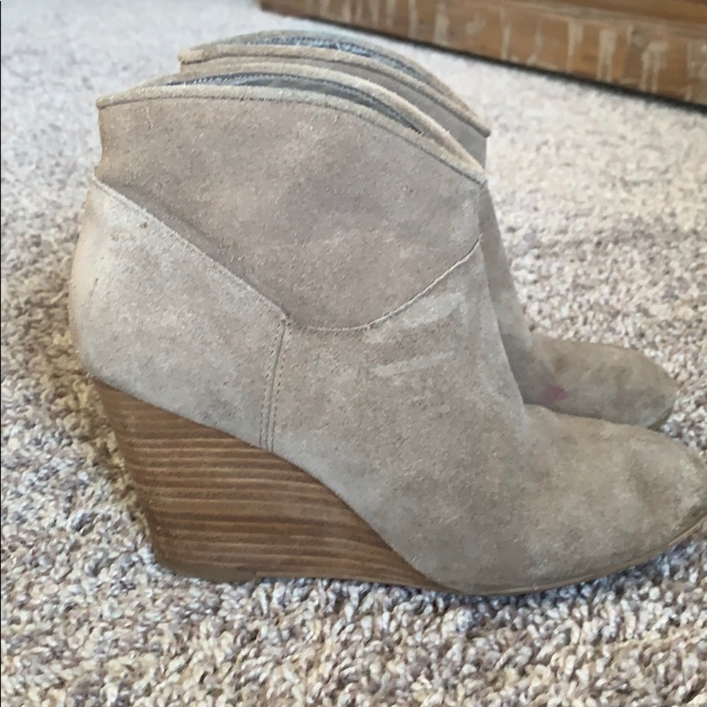 Ankle wedge booties